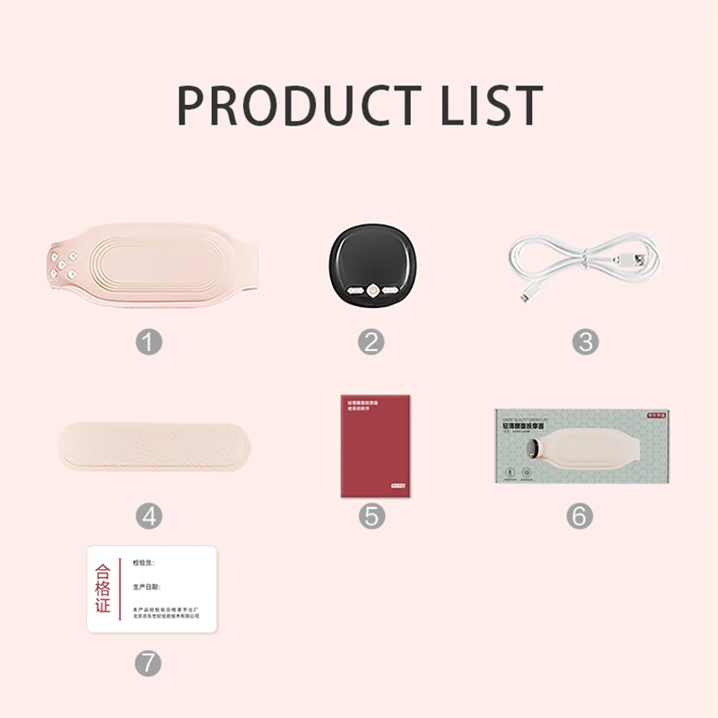 Tech Love Portable Abdominal Lightweight Soft Fabric Waist Massager Electric Heating Massager Pad Warm Palace Belt For Women