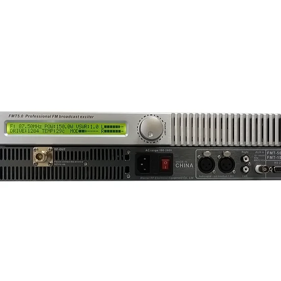 FMT5.0-100H 100W professional ST and digital AES/EBU audio input  transmitter  radio and television station use  for signal t