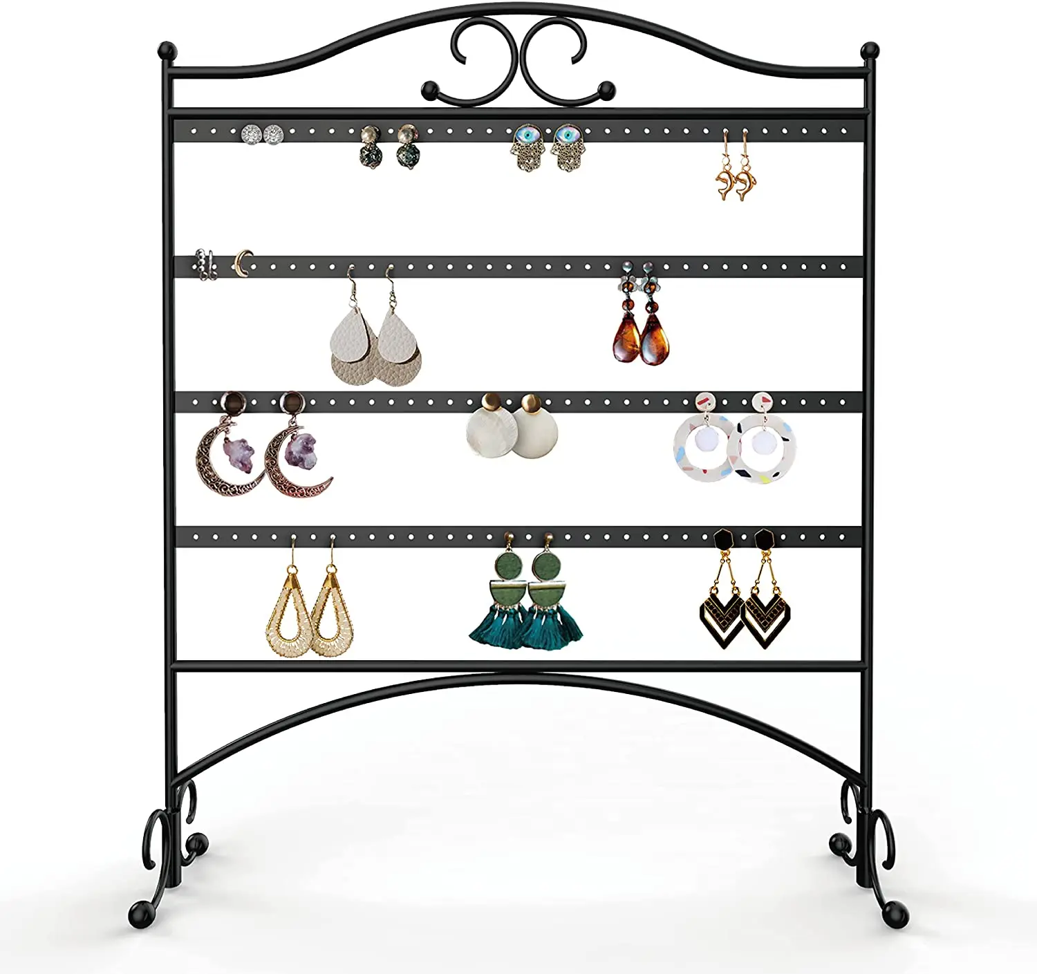 4 Tier Fashion Jewelry Display Stands Counter Display Stand Jewelry Rack