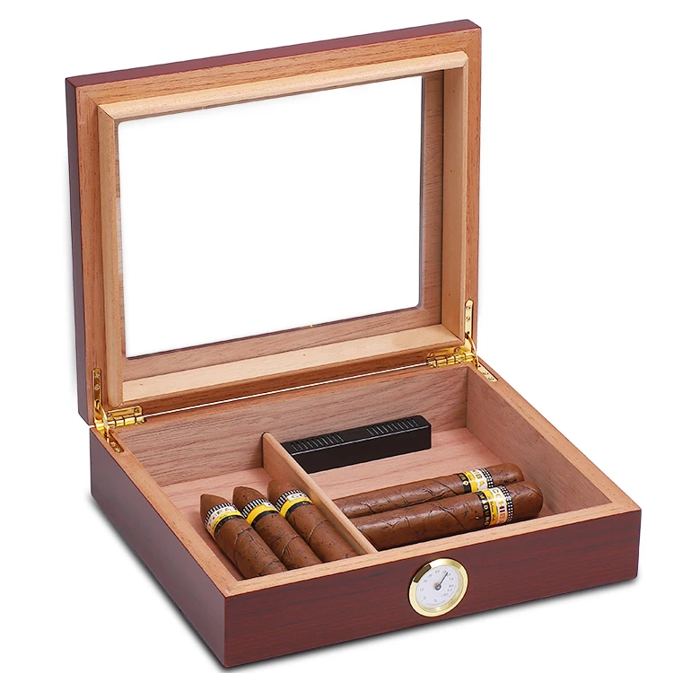 HANNICOOK High-Grade Cedar Wooden Cigar Box Luxury Moisturizing Exquisite Wooden Lacquer Best Cigar Humidor