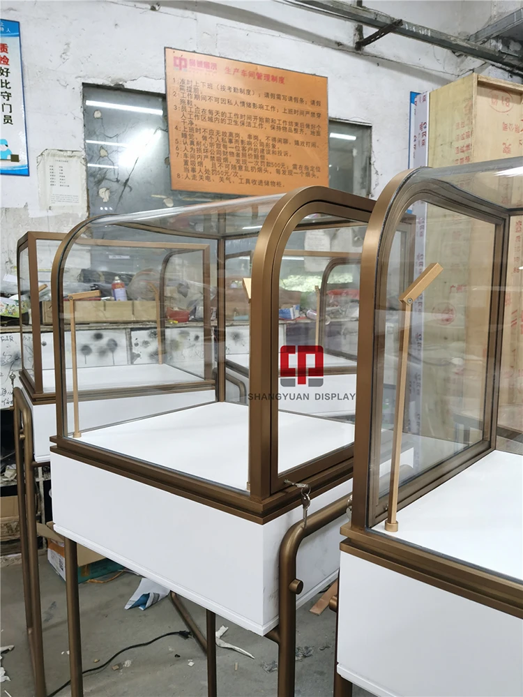 High-end jewelry display cabinet showcase manufacturers luxury glass gold jewelry display rack display rack factory direct sales