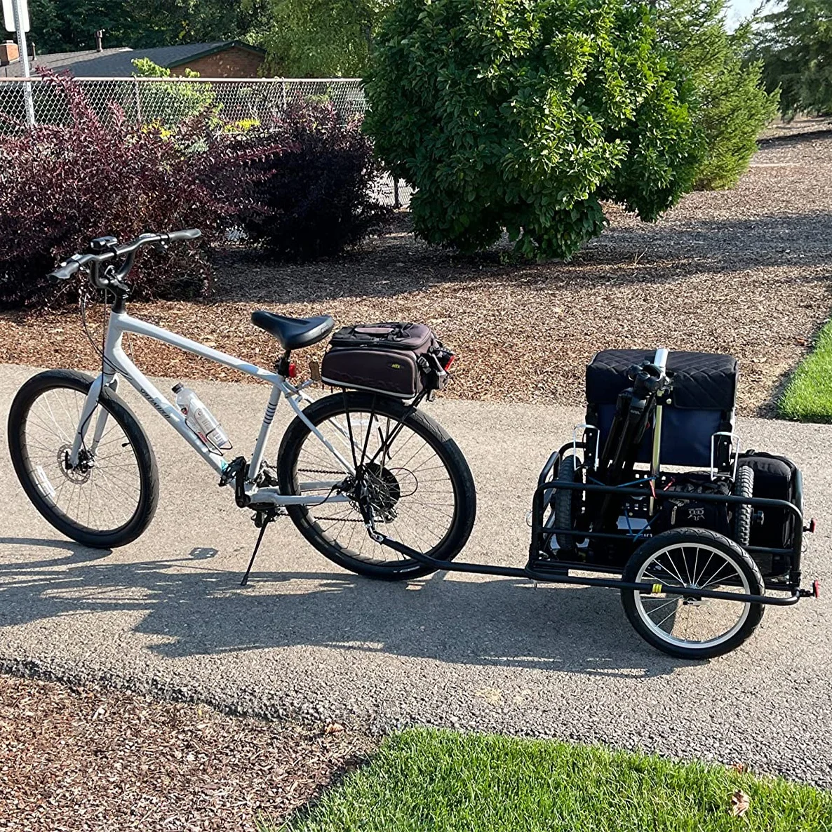 50Kg Load Capacity Folding Metal Utility Trailer Folding Camper Trailer Transportation Collapsible Bicycle Trailers For Adults