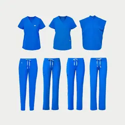 Bestex Royal Blue Scrub Uniforms Sets Scubs Medical Nursing Burgundys Suit New Designs Nurses Top Maroon Ready to Ship