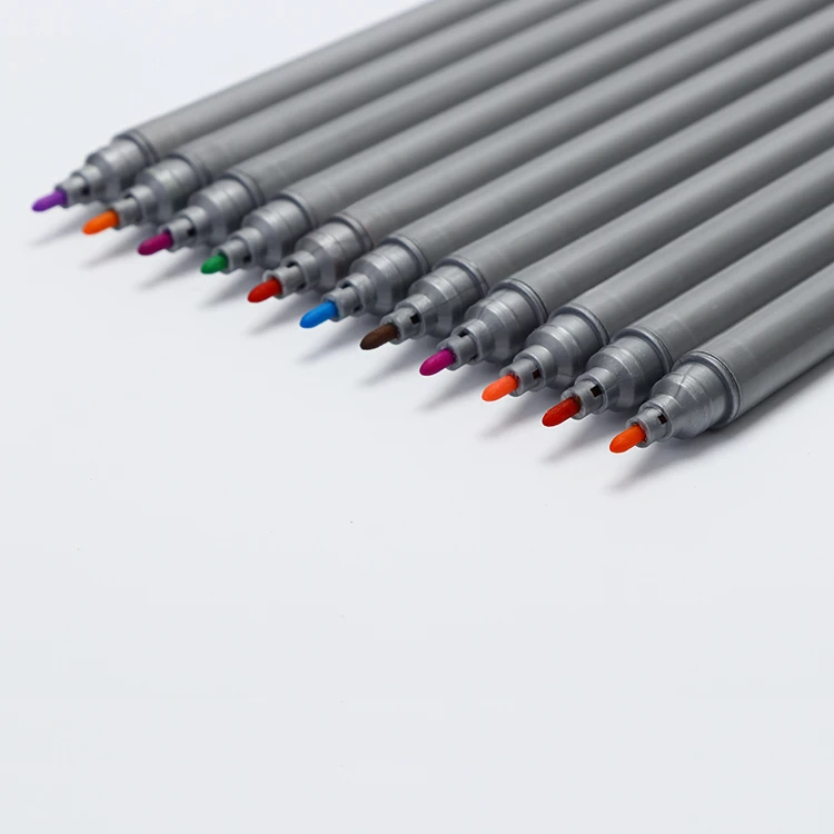 Factory custom logo back to school multi color fine felt tip marker pen ,fibre tip pen for kids