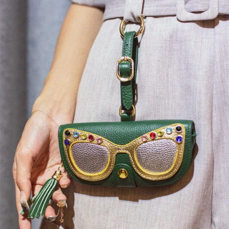 New Design PU Pouch Travel Portable Cute Cartoon Sunglasses Case Glasses Protective Box Bag Glasses Holder