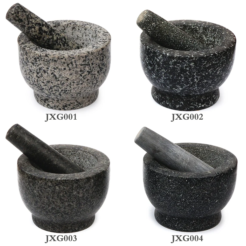 14*9 Garlic Rammer Household Grinder Kitchen Rammer Garlic Pot Grinding Medicine Coffee Stone Mortar