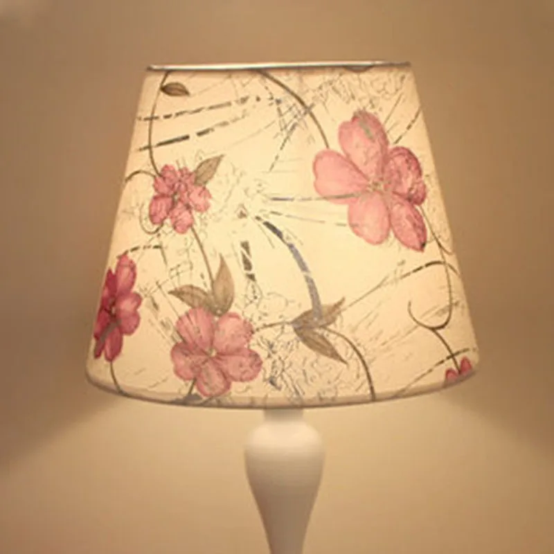 Antique Drum Hardback Lamp Shades Printing Varieties Flowers and Living Room Fabric Lamp Cover