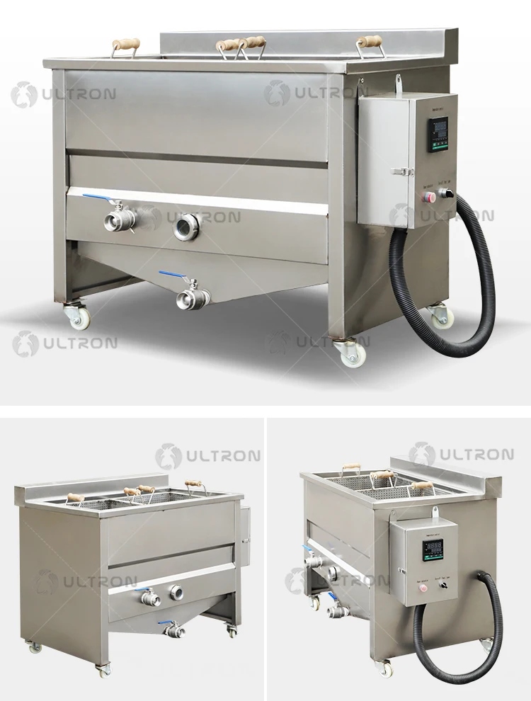 300kg/h Double tanks industrial electric snack food deep fryer for restaurant