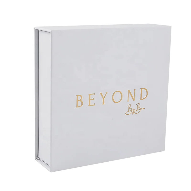 Custom logo printed foldable rigid paper box Large cardboard luxury gift box with magnetic lid