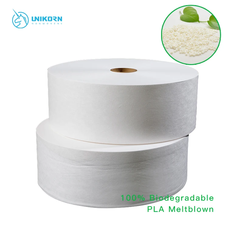 Biodegradable Compostable Polylactic Acid Pla Bfe 95 Meltblown For Surgical/disposable-mask En14683 Pla fiber