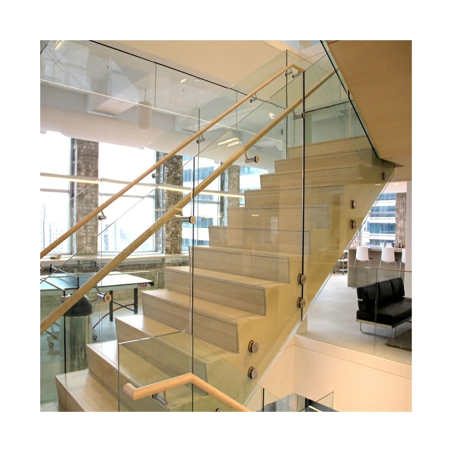 Prima Factory Price Ultra Clear Glass Tempered Glass Railing Apartment Railing  Mart Railing