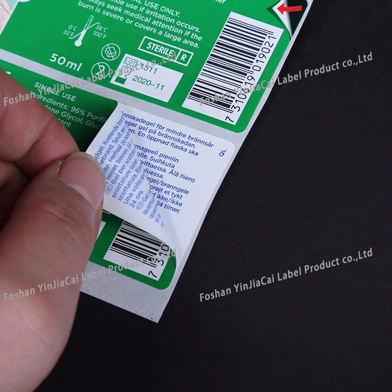 Custom Multi-layered Booklet Labels Sticker Multi Layer Fold Adhesive Instructions Label For Machine oil drums