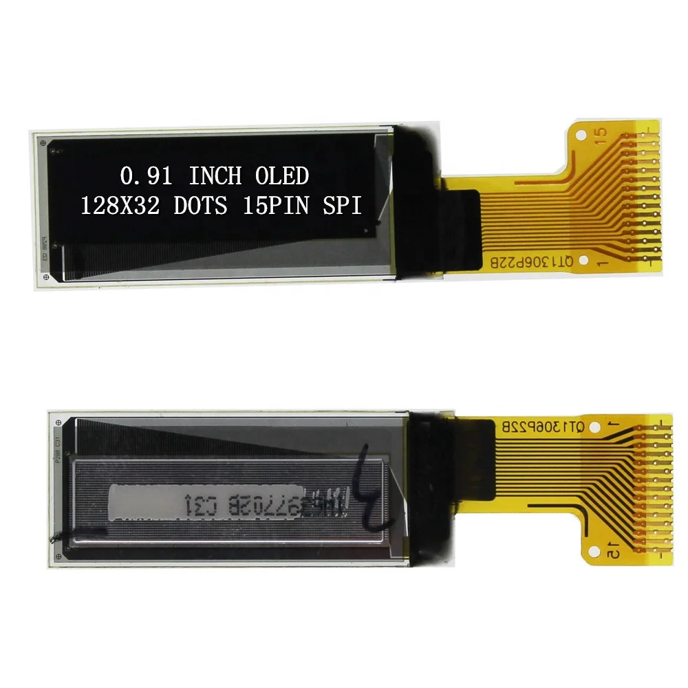 0,91 дюймовый 15pin SPI белый ssd1306 128X32 точечный матричный OLED экран
