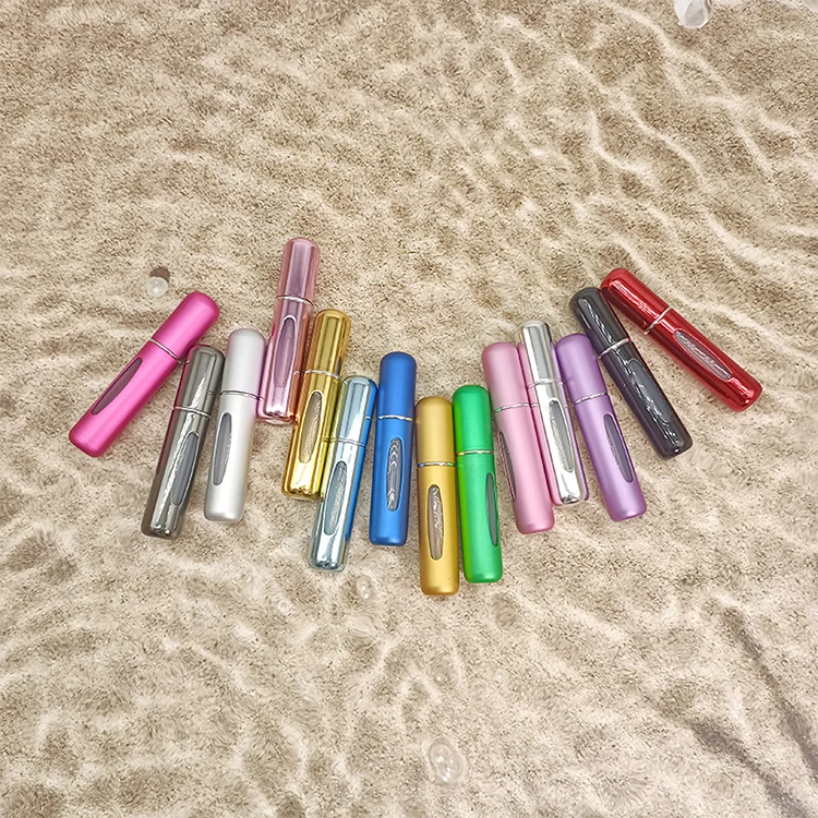 Manufacture Customised Empty Luxury Travel Size 10 ml Refillable Perfume Bottle Aluminum Sprayer Atomizer with Box