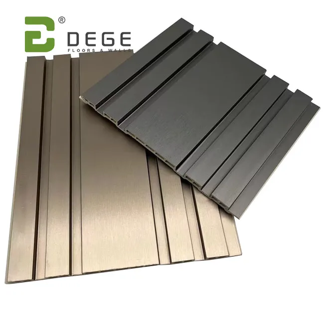 Louver 3d art wpc pvc wall paneling interior decoration black and black TV background