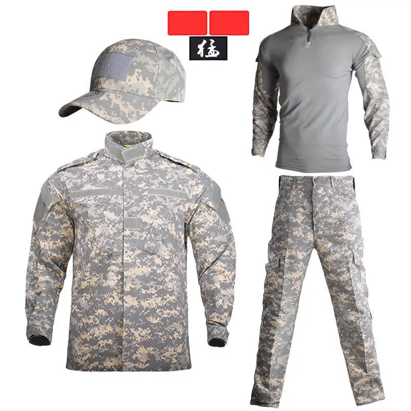 4 Pieces Wholesale Frog Tactical Green Camouflage Clothing Uniform Set For Training