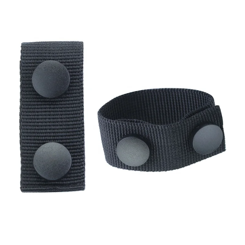 Police Equipment Supply Strong Duty Nylon Loop Belt Square Belt Loop With Double Snaps Tactical Belt Keepers Buckle Accessories