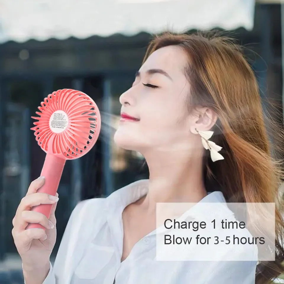 Portable Usb Handheld Ceiling Fan Lash Table Rechargeable Mini Fan Portable Hand Held Mini Fan Usb