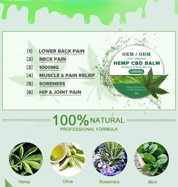 All Natural Ointment Extract, Relieves Body Discomfort, High Quality Hemp Balm