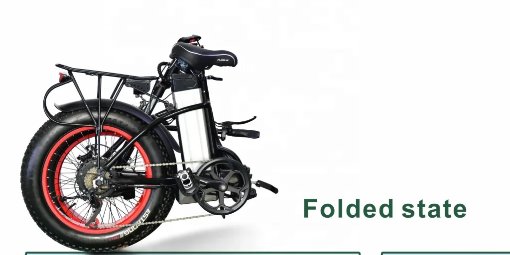 20 inch 48V lithium fat tires powerful Folding electric city bike folding snowmobile bike for adults.