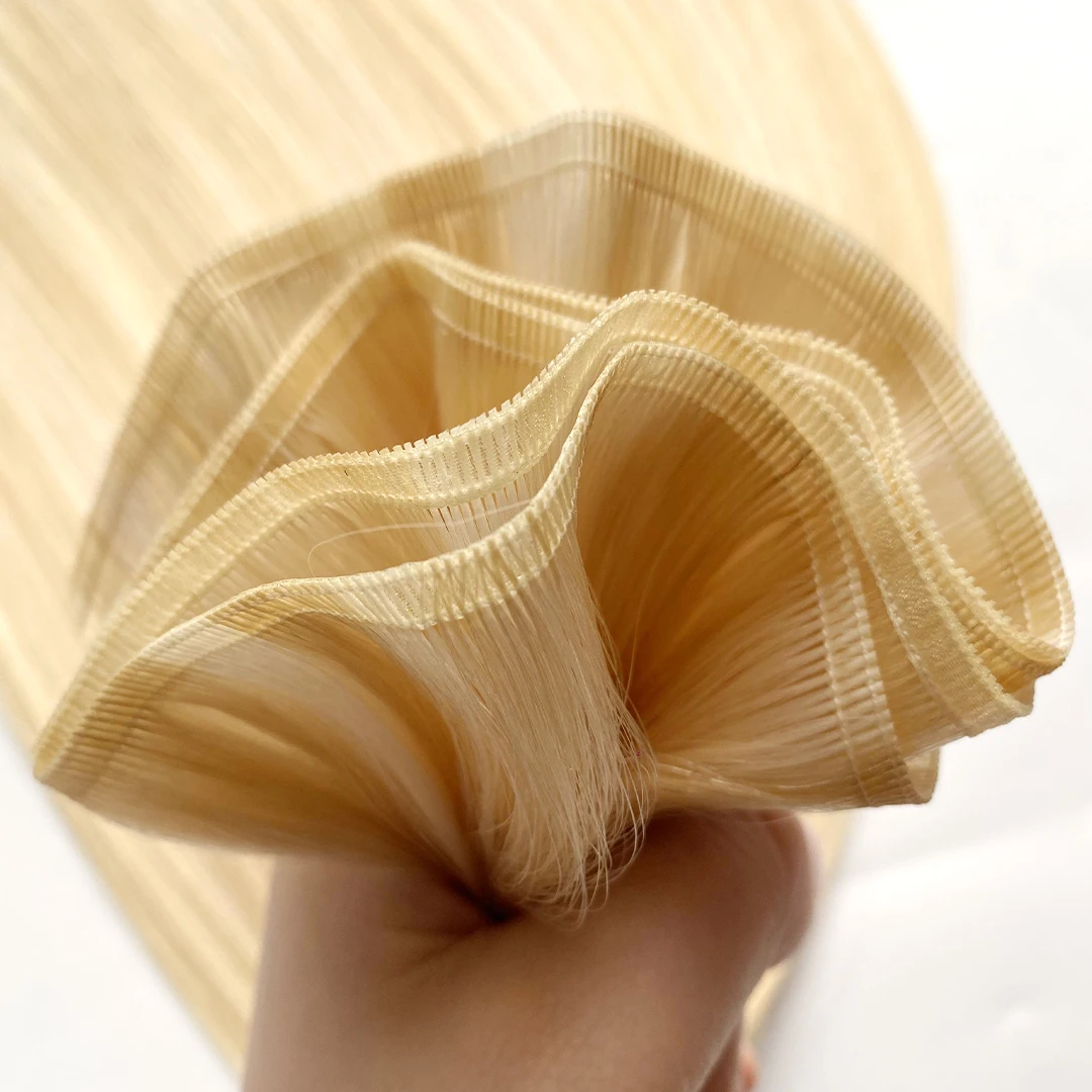 Multiple Attachment Options Top Quality Russian Hair Add Density To Fine Hair Double Drawn Flat Weft Hair Extension