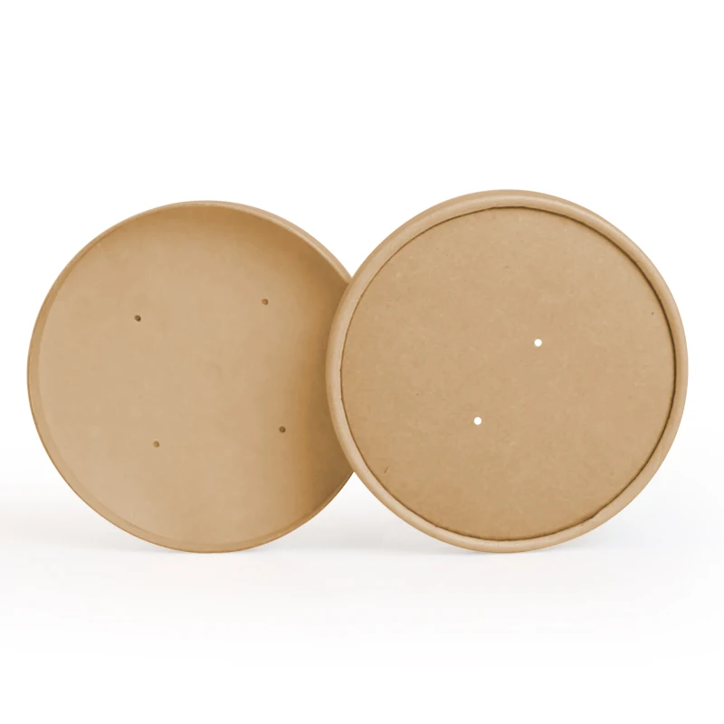 16oz disposable Kraft Paper Salad Rice Noodle Bowl with Lids