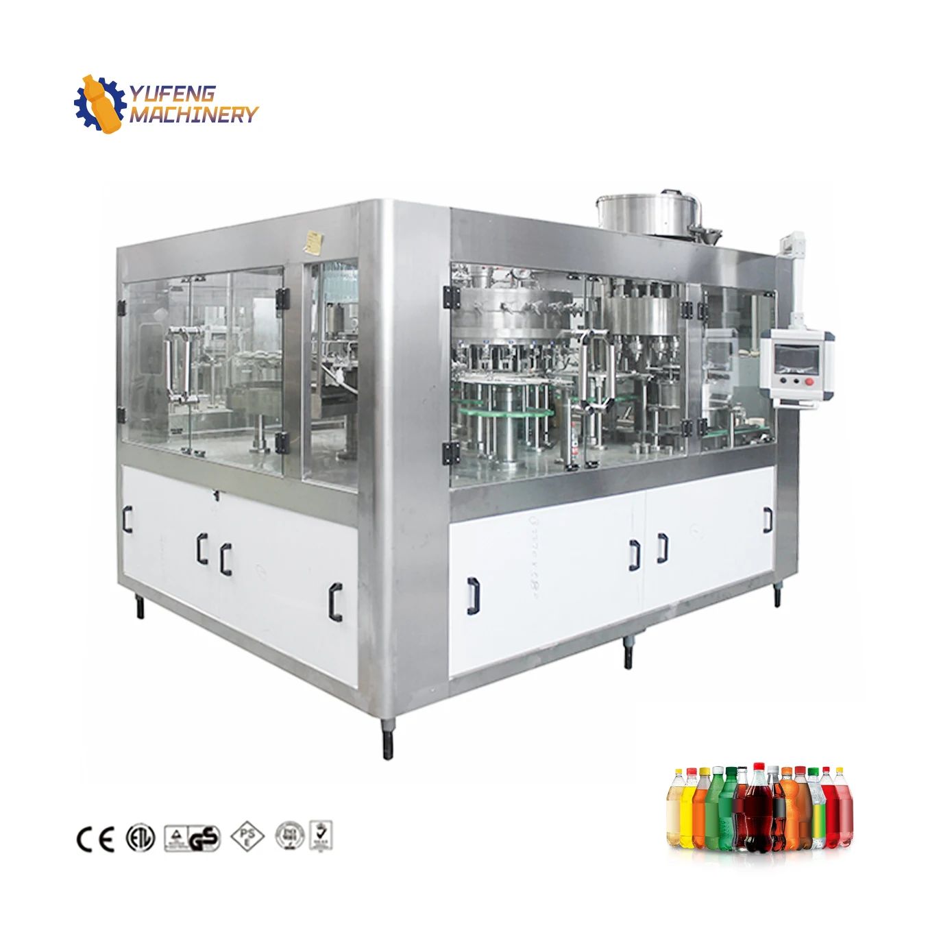 Fully Automatic 4500BPH PET Plastic Bottle Carbonated Soda Drink Filling Machine