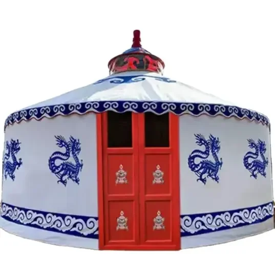 Outdoor 5*5m winter luxury mongolian yurts home luxury mongolian tent