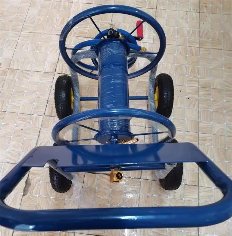 garden water hose reel 4 wheel hose reel electric hose reel small garden retractable