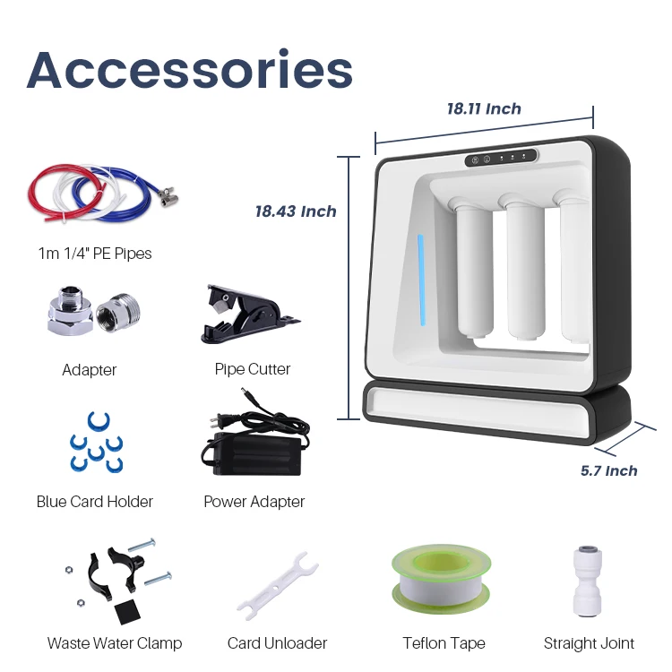 2023 Small Ultrafiltration Under Sink Reverse Osmosis System Carbon Water Filter For Tap  Machine Purifier