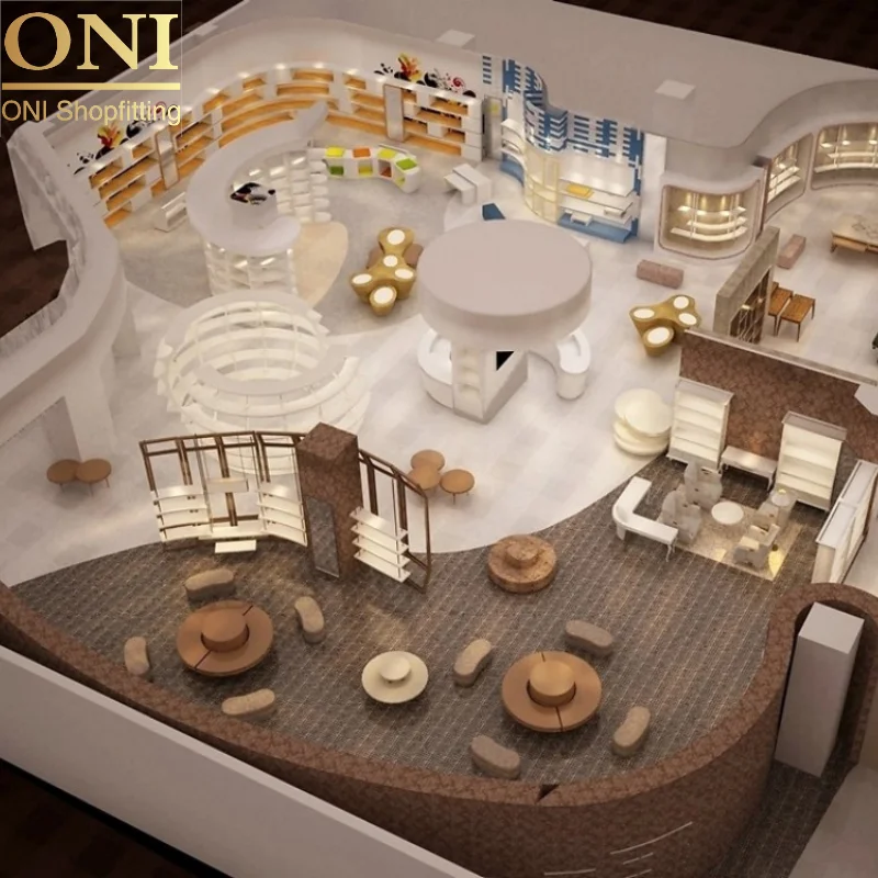 ONI Shopfitting бесплатный дизайн интерьера Премиум дисплей стеллажи для торгового центра магазин одежды розничный