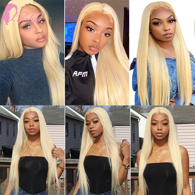 LISAHOT Low Price Thin Weft Raw Remy Cuticle Aligned Straight Russian 613 Blonde Virgin Hair Bundle For Black Women