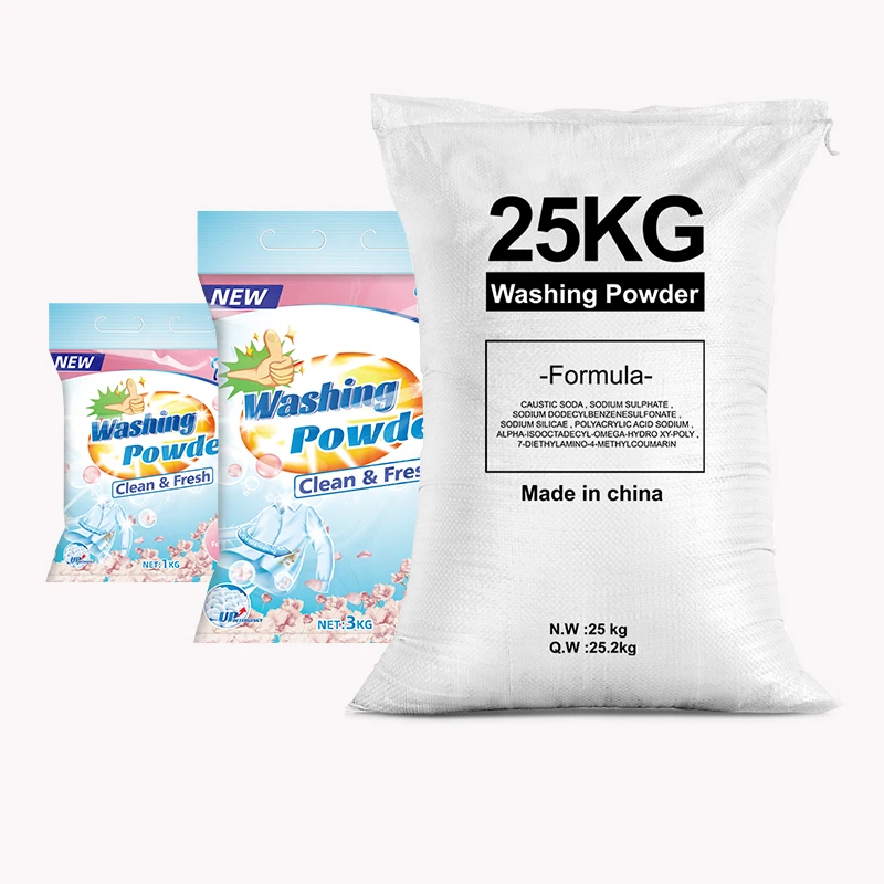 OEM factory direct selling 1kg 3kg 5kg 10kg 20kg 25kg manufacturers bulk laundry detergent washing powder