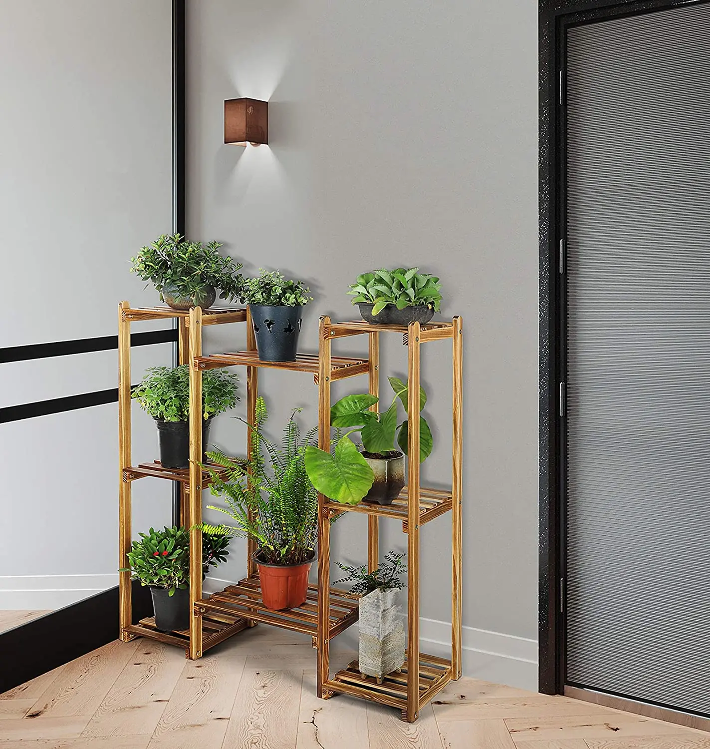 Household Natural Bonsai Flower Display Shelf  Room Plants Stand Planter Shelf