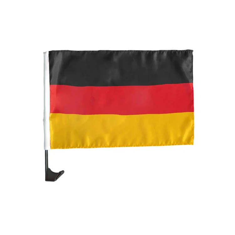 Germany flag for car with plastic holder clip 45 x 29 cm football European championship car flags