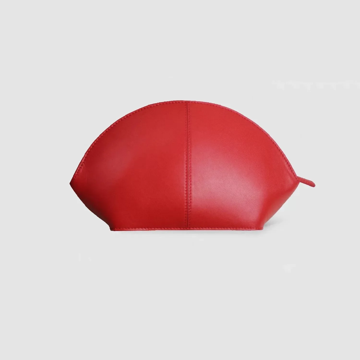 Italian Imported Sheepskin Clutch Vintage Joker Storage Cosmetic Bag with Zipper Closure Fashion Style Leather Shell Bag