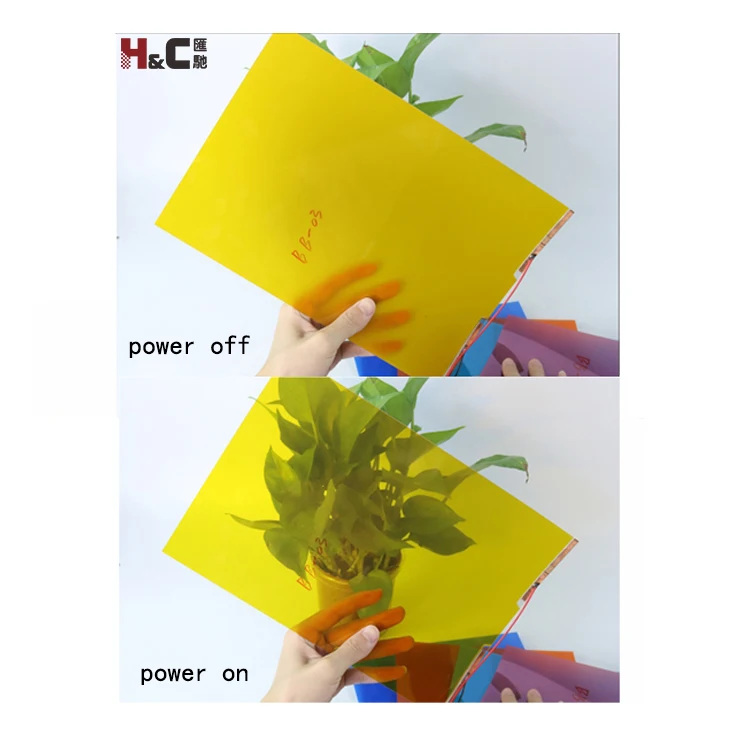 Multiple Colors Small A4 Sample Self Adhesive Smart Switchable Glass Tint Film For Windows