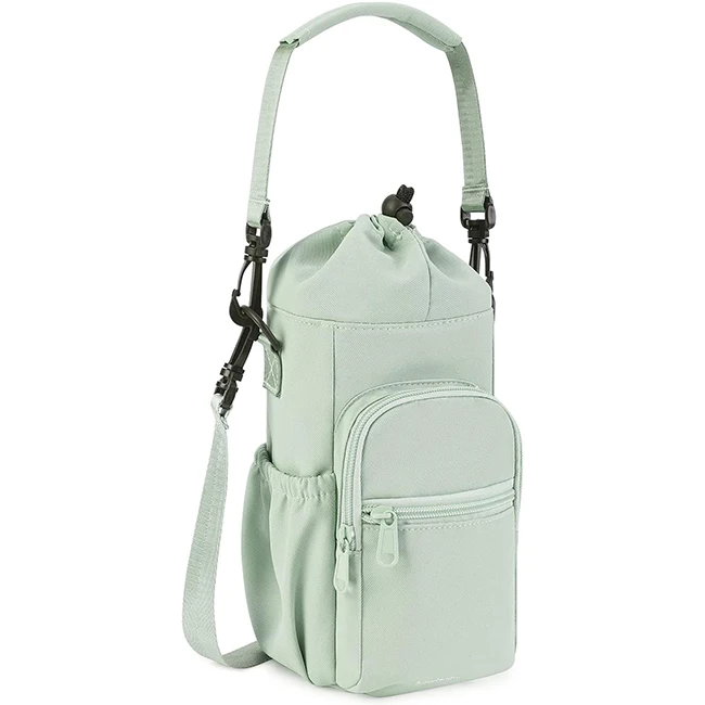 OEM Factory Straight Selling Mini Running Water Bottle Holder for Cup Pouch Bag Water Bottle Carrier Bag with Phone Pocket