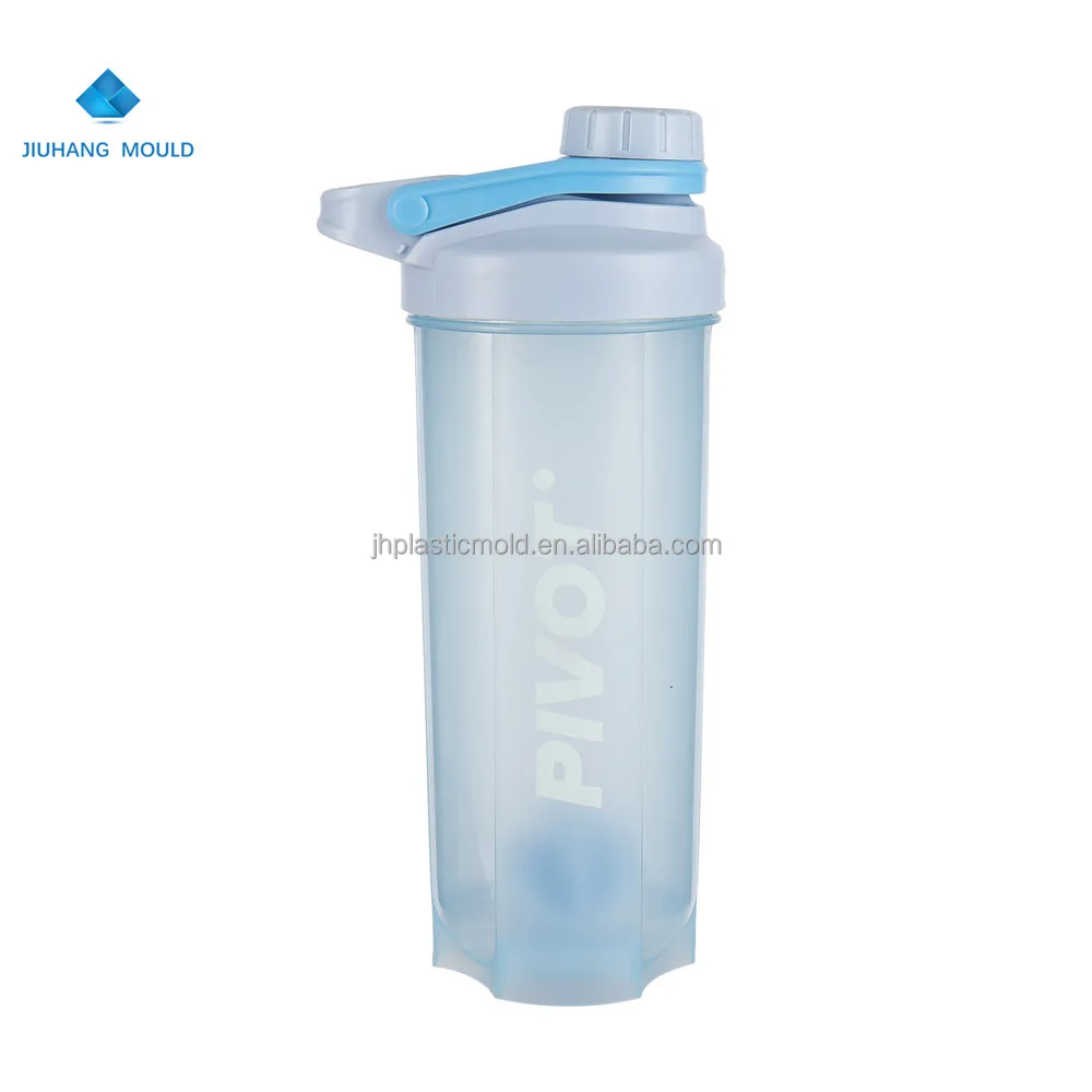 Custom bpa free plastic protein gym fitness shaker water bottle with screw lid 700ml