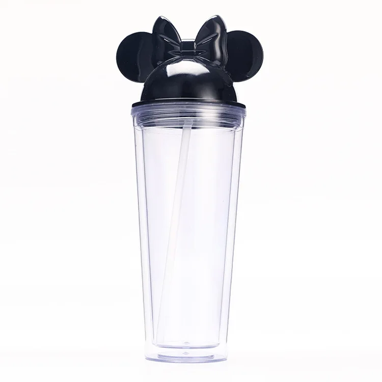 2021 new style 16oz Mini Acrylic tumbler mouse cup double wall skinny bottle plastic drinking cup travel mug