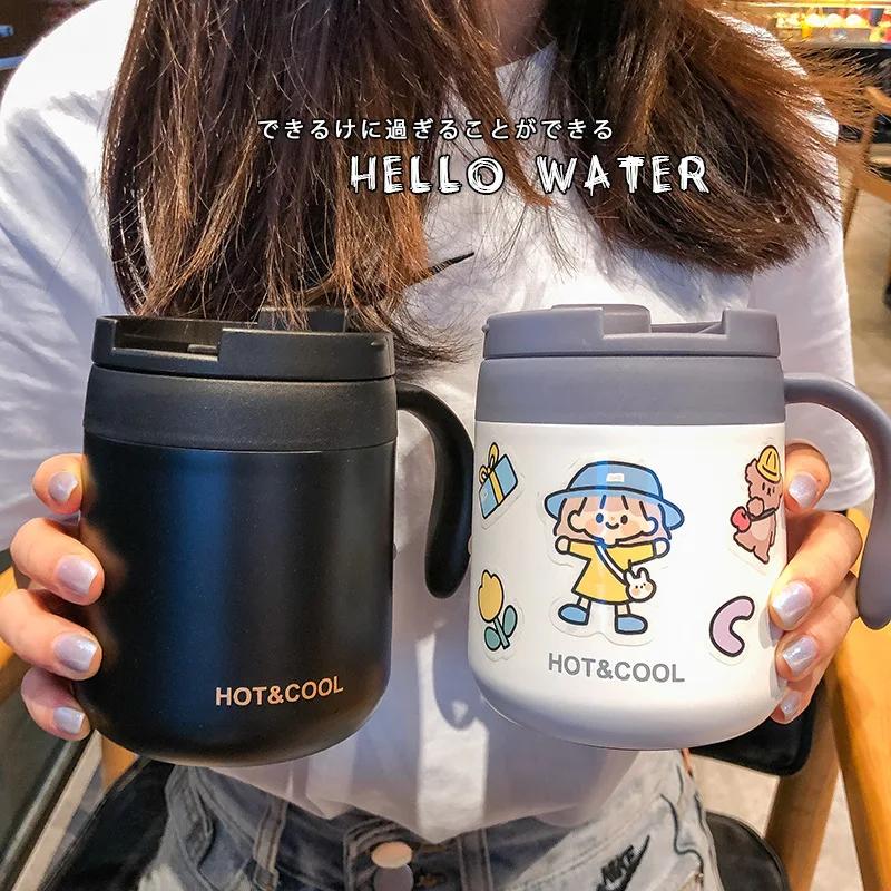 Customized Logo 350ml 500ml 12oz 16oz Stainless Steel Coffee Mug Vacuum Cup Insulated Thermos Flask Bottle