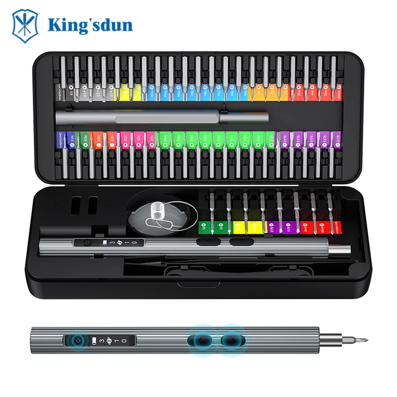 2023 New 58 In 1 Cordless Electric Screwdriver Set with 50Pcs Interchangeable S2 Steel Magnetic Bits for Xiaomi Phone Repairing