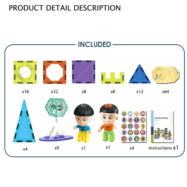 STEM Educational Magic Magnetic Blocks Toys Multi-style 3D Puzzle Magnetic Building Block Set Toys DIY Construction Assembly Toy