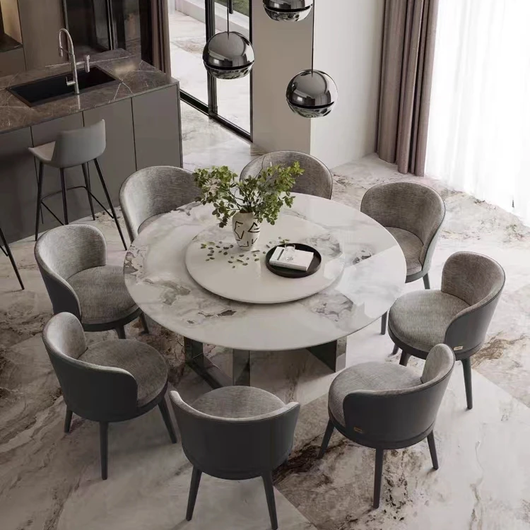 NOVA Durable And Environmentally Friendly Round Honeycomb Board Large Dining Table 8-Seater Commercial Dining Table