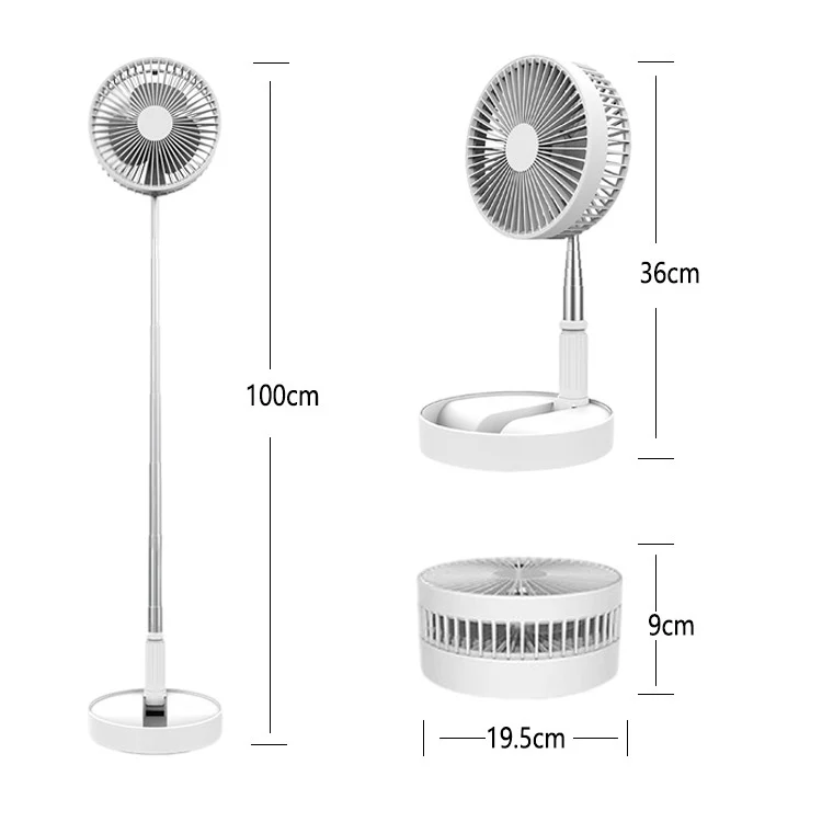 7 section aluminum tube telescopic Height adjustable folding usb fan , standing fan electrical small fan