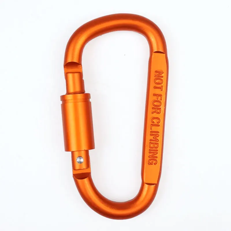 XIWANG D Shaped Camping Carabiner Aluminum Alloy Locking Hook Ring Key Climbing Tools