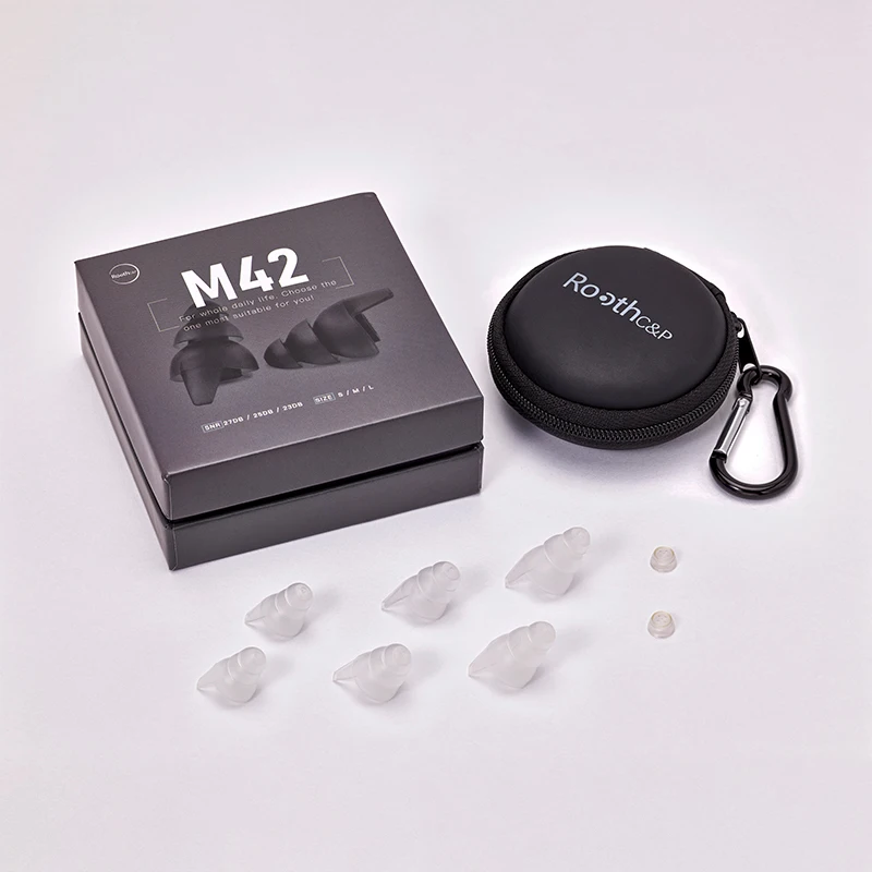 High Fidelity Ear Protection Black Ear Plugs for Music Noise Cancelling Waterproof Earplugs for Sleep