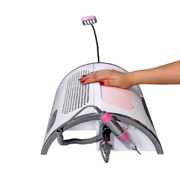 4 IN 1 Nail Suction Dust Collector Multi-functional Electric Nail Drill Machine LED Nail Dryer Gel Polish Art Tools