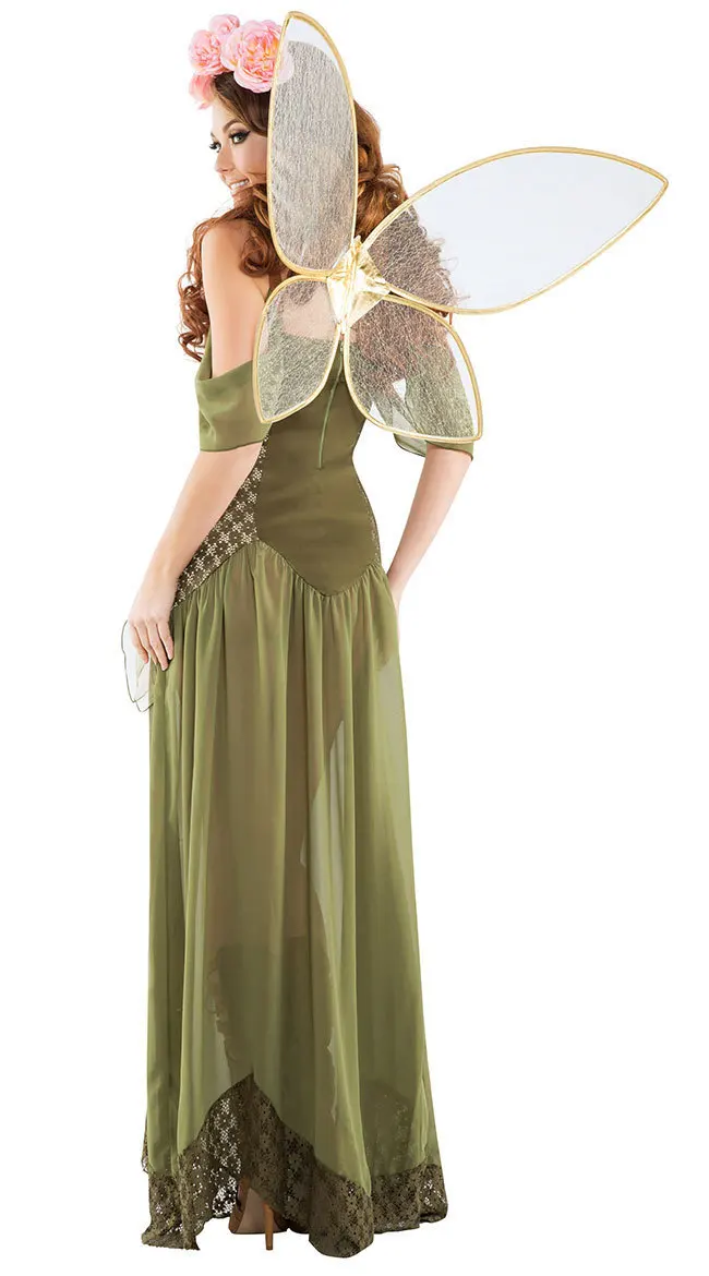 Halloween Adult Magic Elf Angel Cosplay Flower Fairy Costume