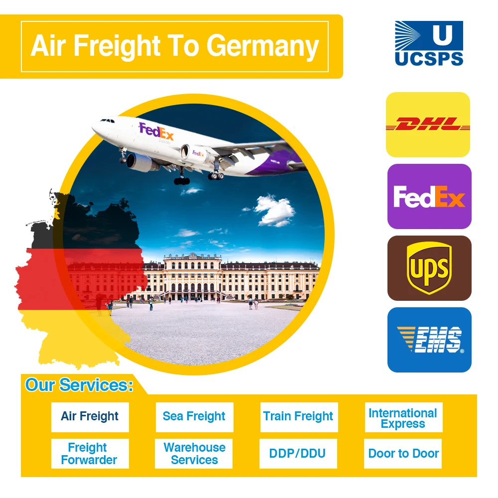 Cheap air freight from China to Europe UK France Germany Italy Spain cargo rates door to door service air freight shipping